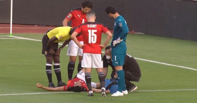 أكرم توفيق من مباراة منتخب مصر ضد نيجيريا