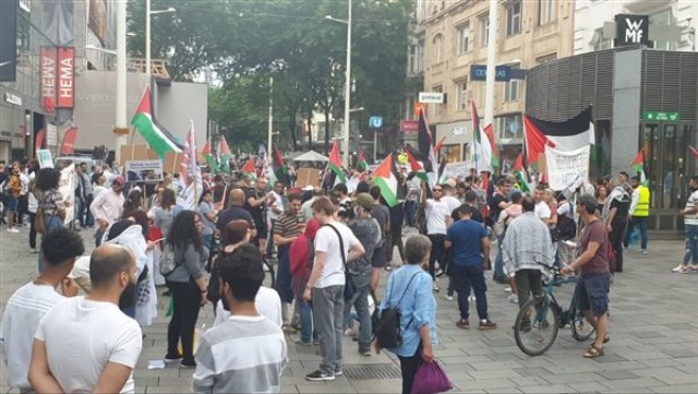 مظاهرة للفلسطينيين في النمسا