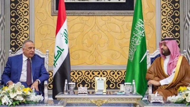 ولي العهد السعودي ورئيس وزراء العراق