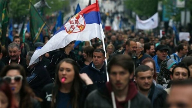 احتجاجات صربيا