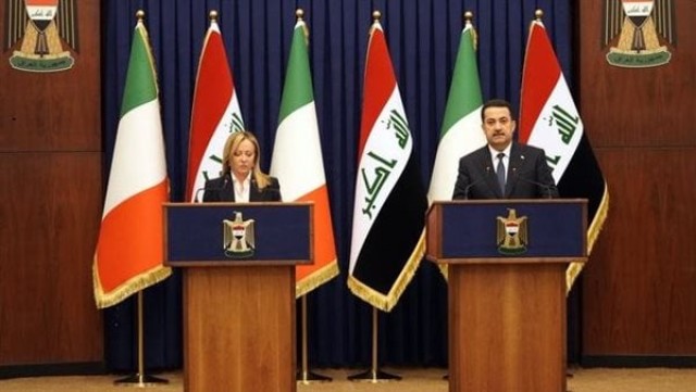 رئيسة وزراء ايطاليا ونظيرها العراقي محمد السوداني
