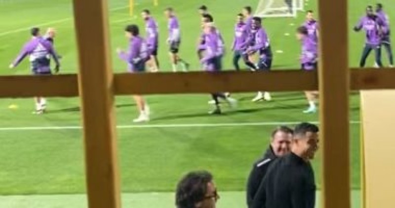 رونالدو يحضر تدريبات ريال مدريد