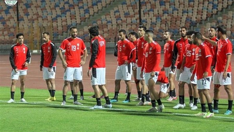 لاعبو منتخب مصر في مران سابق