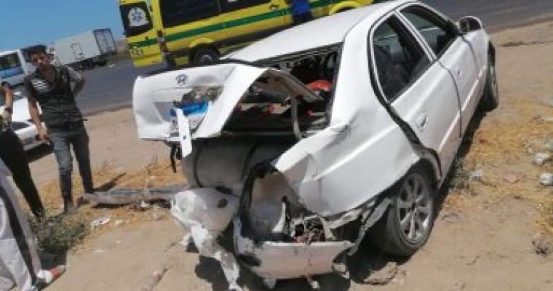 إصابة مواطنين في حادث انقلاب سيارة ملاكي بالفيوم